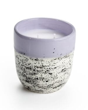 Κεραμικό δοχείο ζωγραφισμένο στο χέρι με φυτικό αρωματικό κερί
