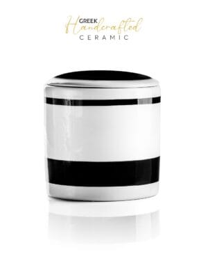 Black & White - κερί σε μαύρο-λευκό κεραμικό