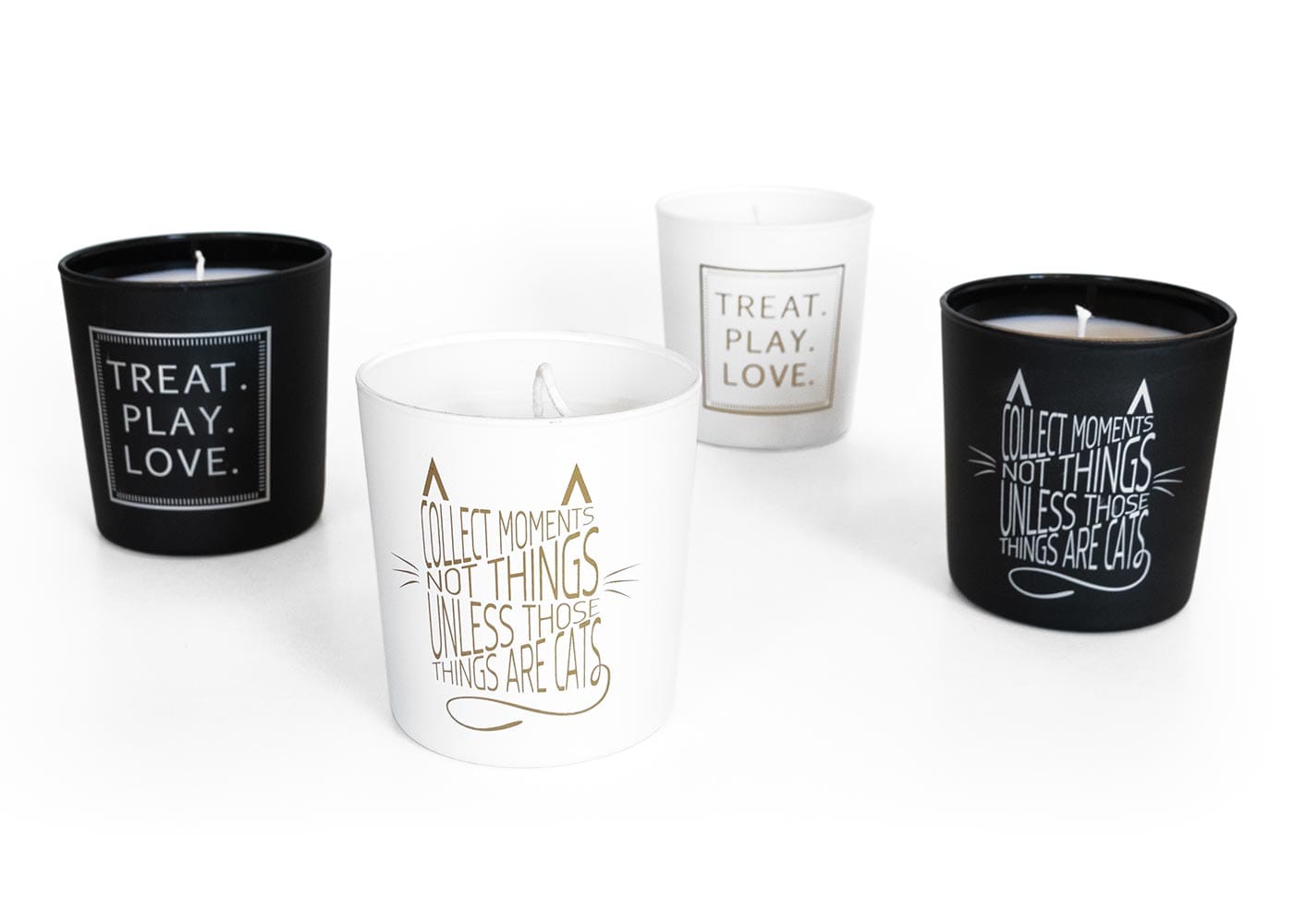 Κεριά με μηνύματα: αγάπη, παιχνίδι, συλλογές στιγμών.