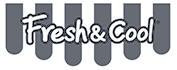 Λογότυπο Fresh & Cool με γκρι σχέδιο