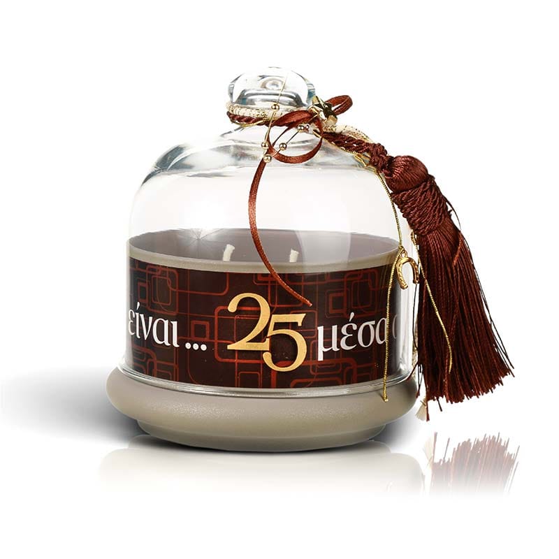 Κερί μεσαίο γυάλινο σε θόλο, δώρο διακόσμησης