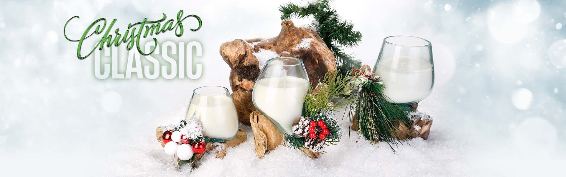 Χριστουγεννιάτικη διακόσμηση με ποτήρια γάλα και χιόνι