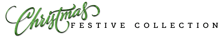 Χριστουγεννιάτικο λογότυπο με πράσινη διακόσμηση