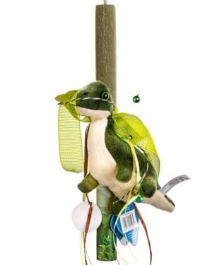 Αγορίστικη πασχαλινή λαμπάδα με λούτρινο βροντόσαυρο