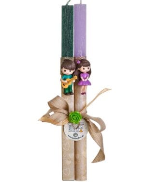 Σετ Πασχαλινών Λαμπάδων για Ζευγάρι - τρυφερό τετ α τετ