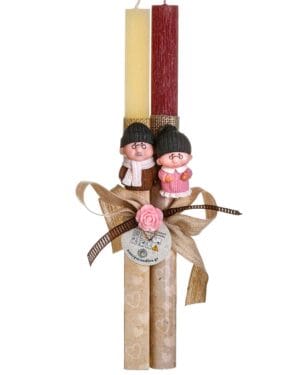 Σετ Πασχαλινών Λαμπάδων για Ζευγάρι - τρυφερό τετ α τετ