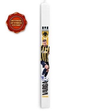 Λευκή λαμπάδα με ποδοσφαιριστή της ΑΕΚ